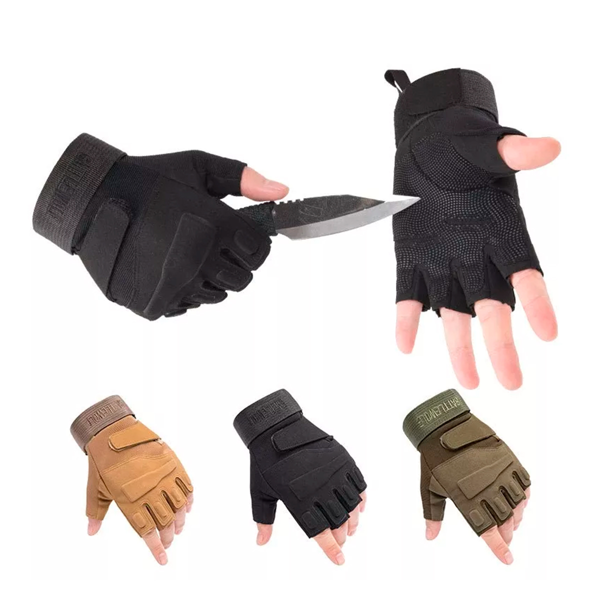 Guantes tácticos militares para exteriores, guantes de dedo