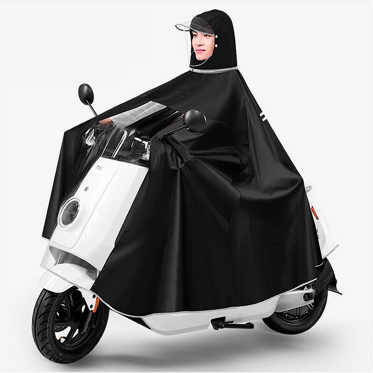 Yuarrent Chubasquero para moto reutilizable con capucha para mujer